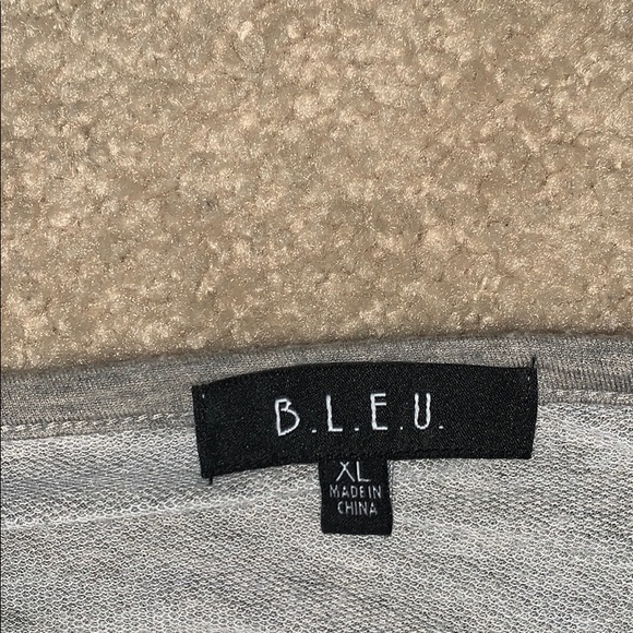 b.l.e.u. grey long sleeve lace detailed shirt - Picture 3 of 3